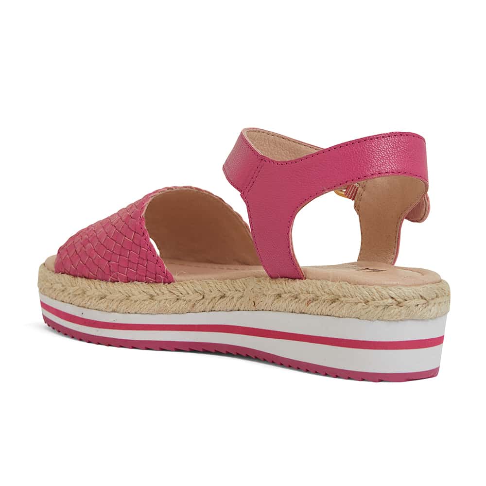 Debbie Sandal in Pink Weave Leather