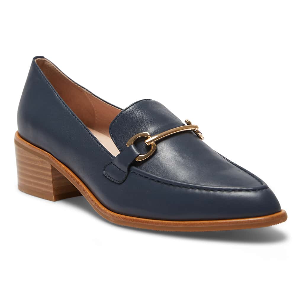Elena Loafer in Navy Leather