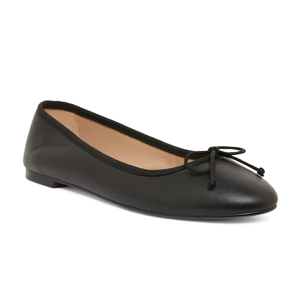 Fonteyn Flat in Black Leather | Jane Debster | Shoe HQ