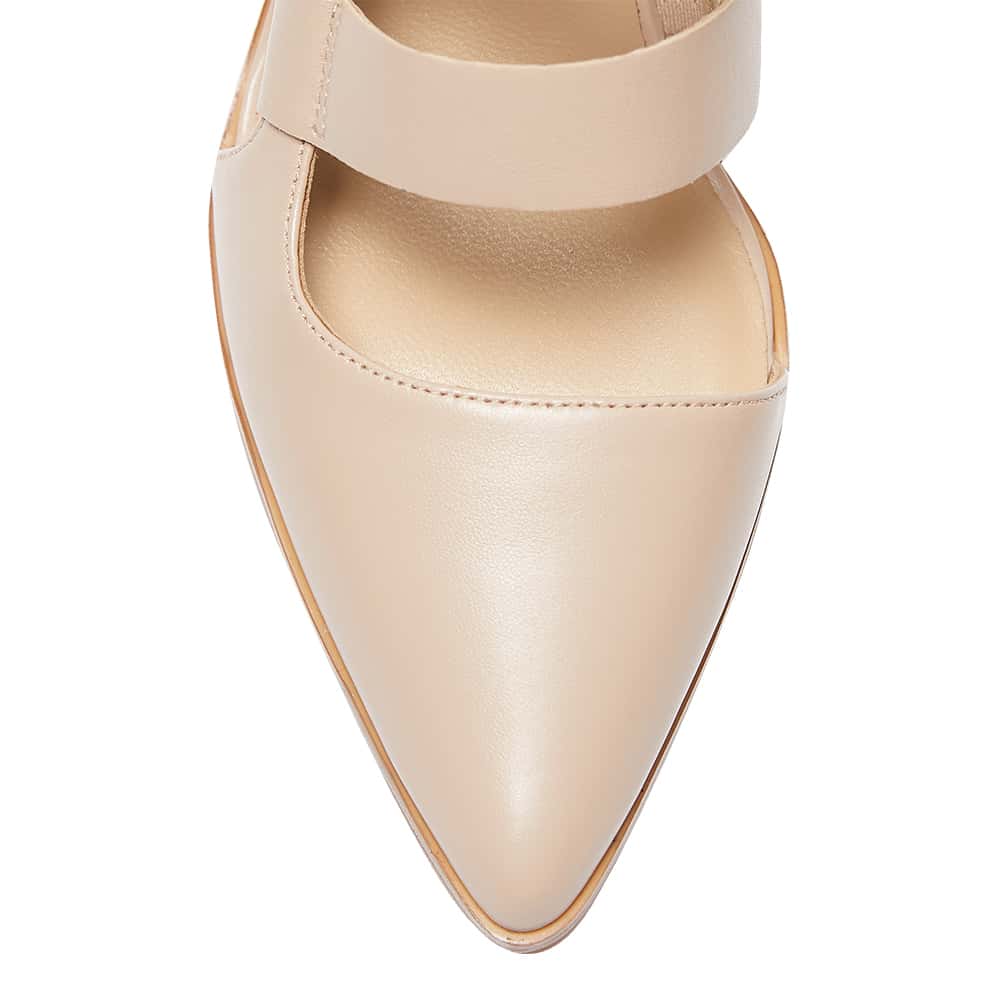 Gloria Heel in Blush Leather