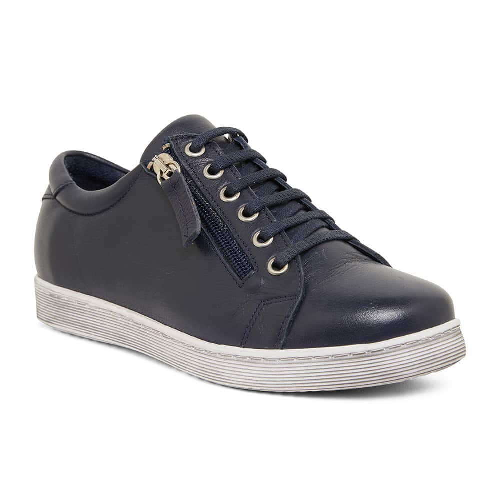 Grand Sneaker in Navy Leather | Jane Debster | Shoe HQ