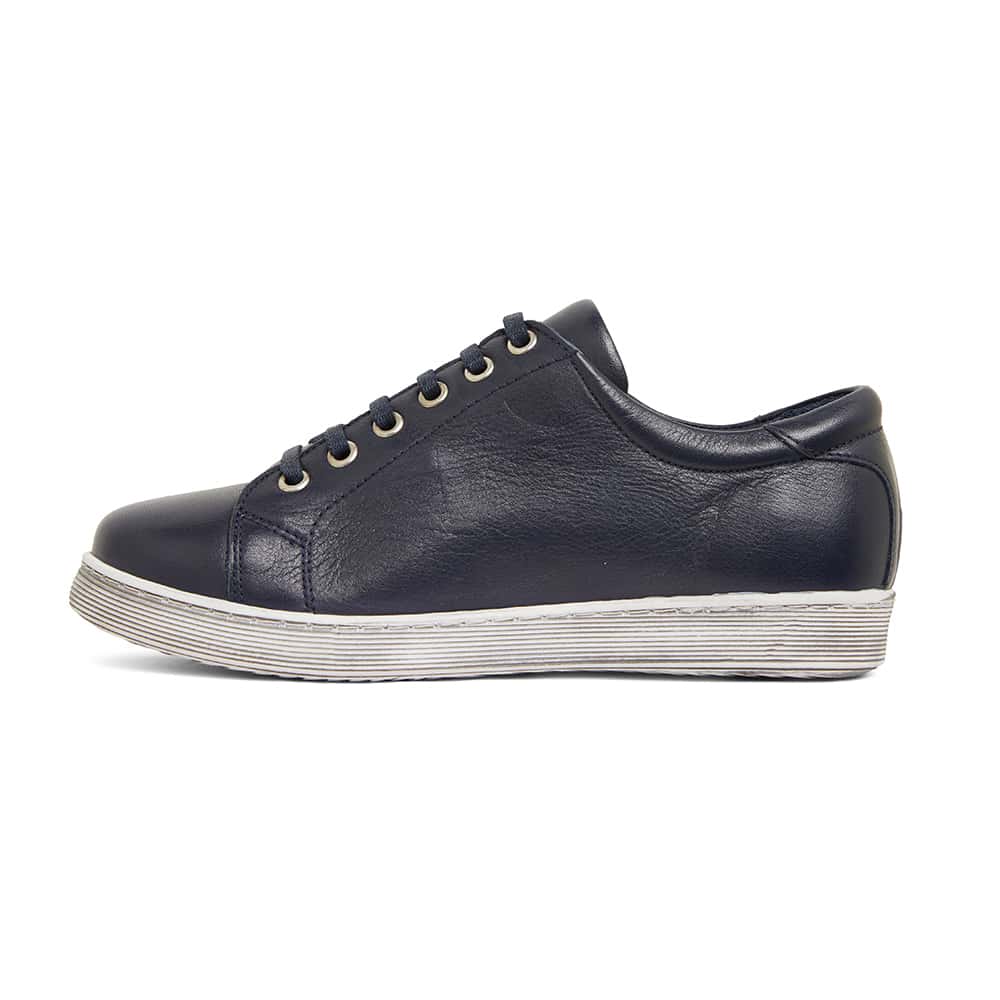 Grand Sneaker in Navy Leather | Jane Debster | Shoe HQ