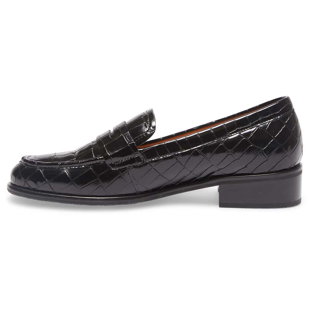 Kassidy Loafer in Black Croc | Jane Debster | Shoe HQ