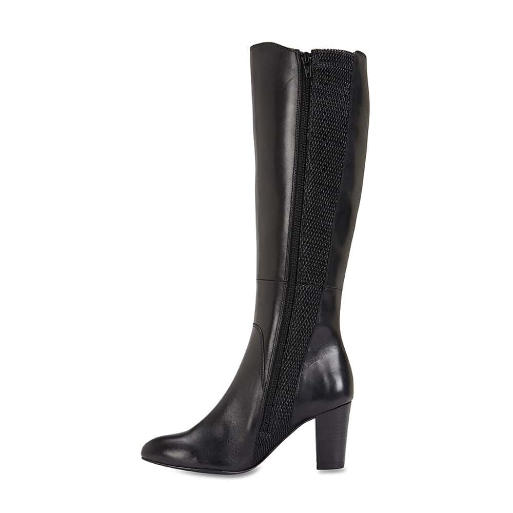 Knight Boot in Black Leather | Jane Debster | Shoe HQ