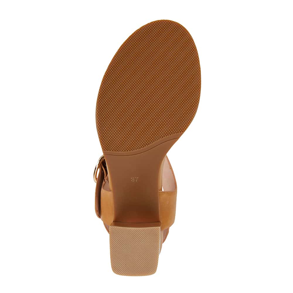 Nickel Heel in Tan Leather