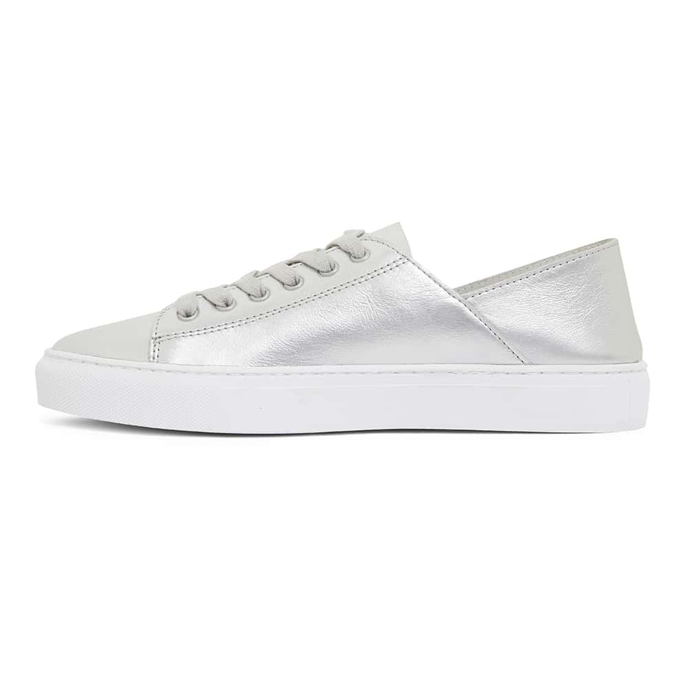 Rialto Sneaker in Silver Leather | Jane Debster | Shoe HQ