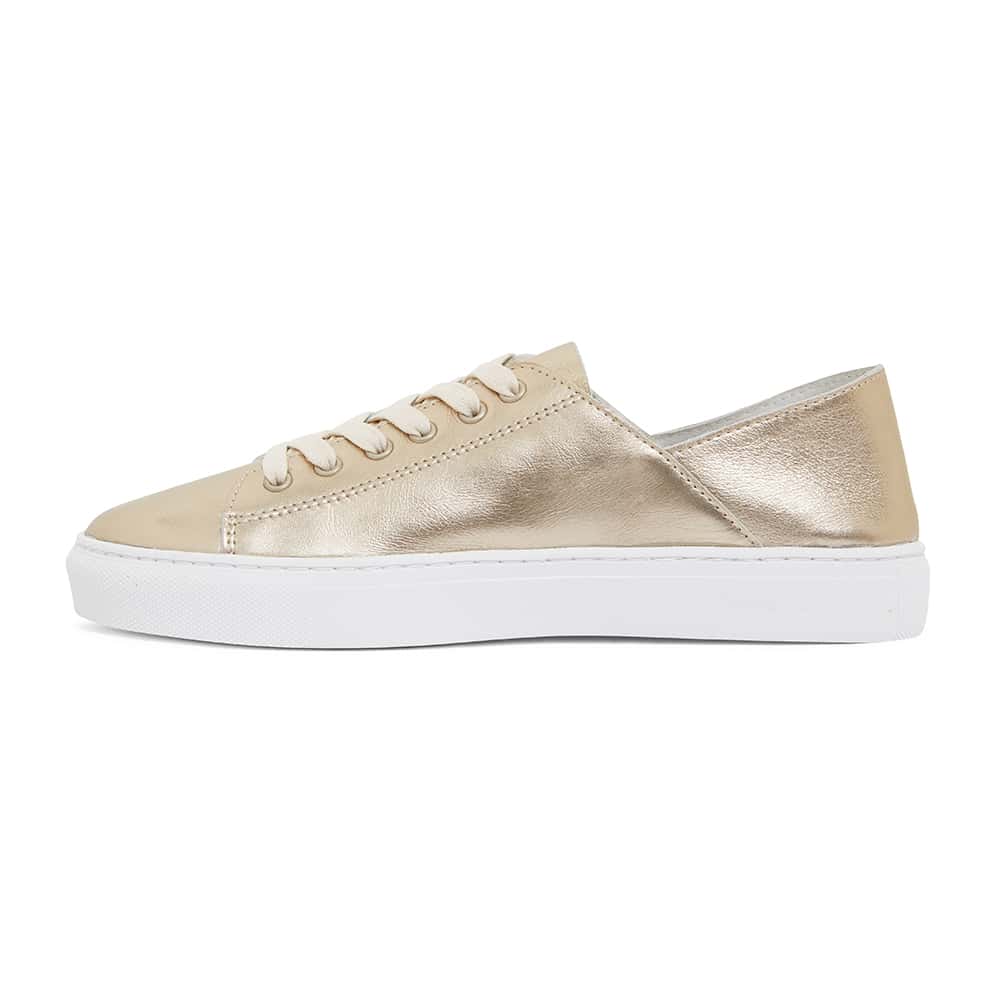 Rialto Sneaker in Soft Gold Leather | Jane Debster | Shoe HQ