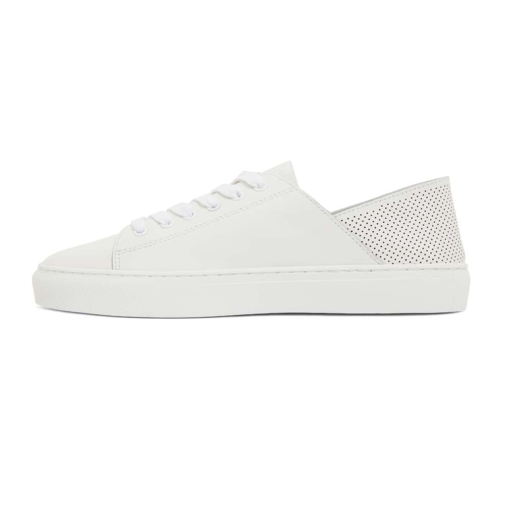 Rocket Sneaker in White Leather | Jane Debster | Shoe HQ