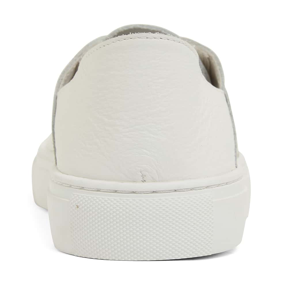 Rocket Sneaker in White & Silver Glitter Leather | Jane Debster | Shoe HQ