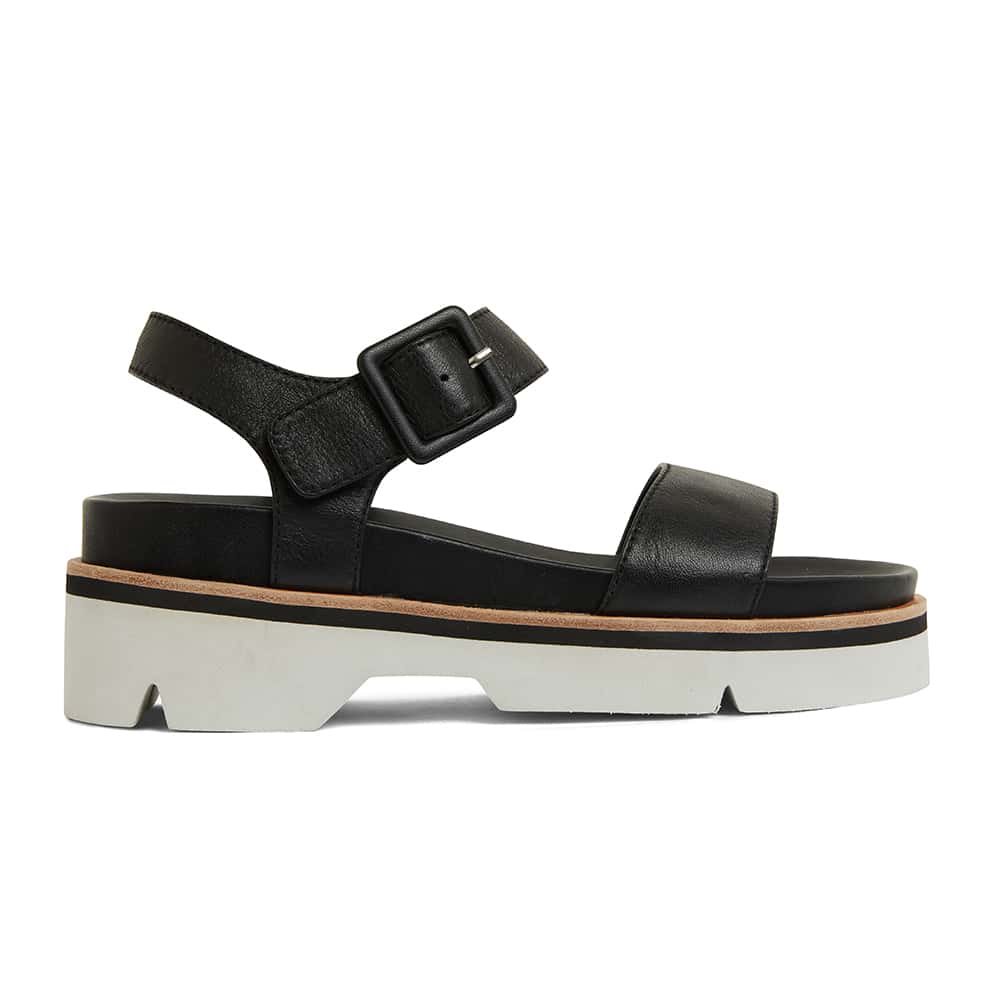 Samara Sandal in Black Leather | Jane Debster | Shoe HQ