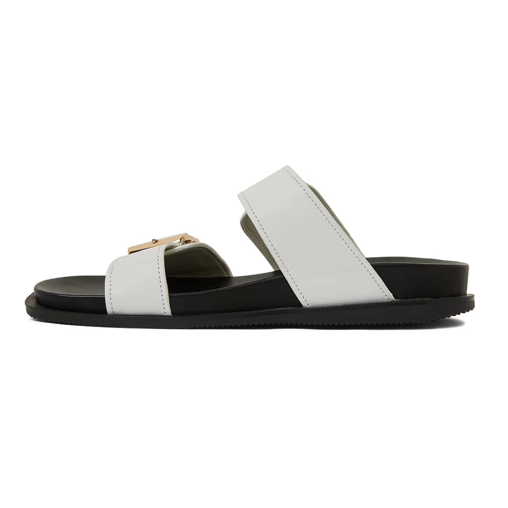 Sarina Slide in White Leather | Jane Debster | Shoe HQ