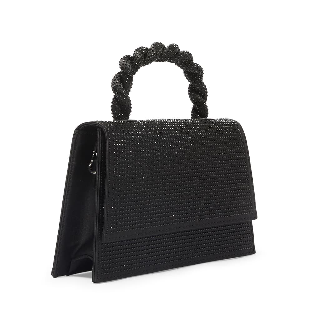 Kasper Handbag in Black Crystal