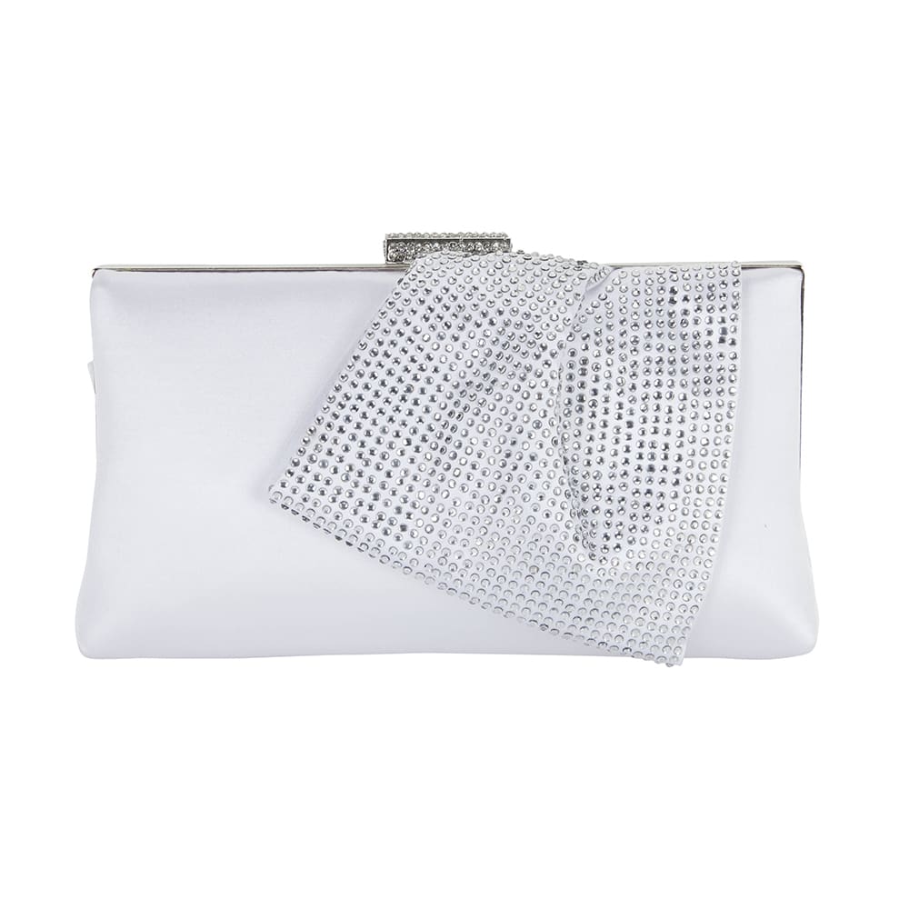 Skyla Handbag in White Fabric