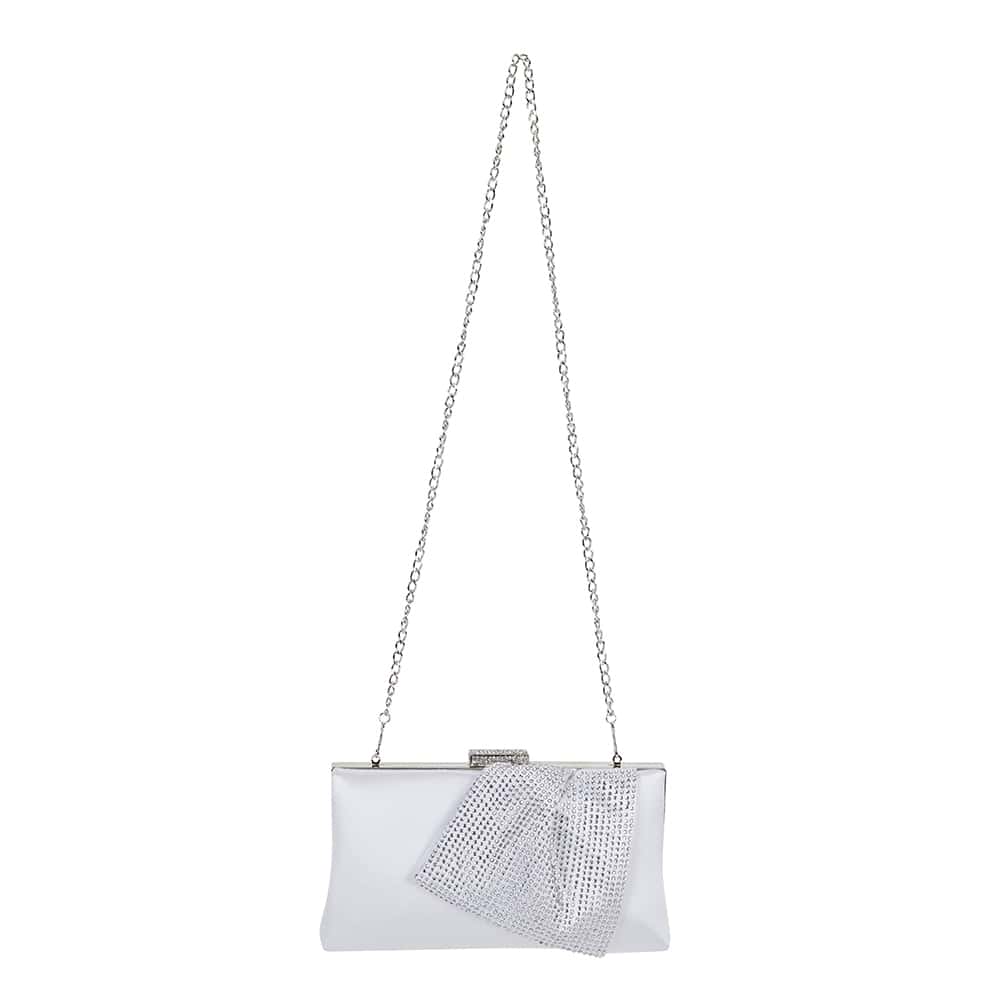 Skyla Handbag in White Fabric