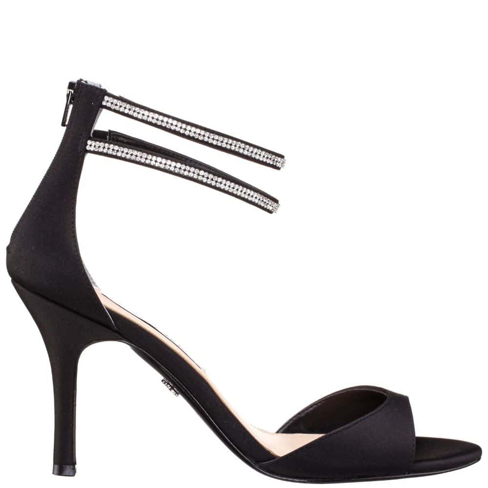 Viktora Heel in Black Satin