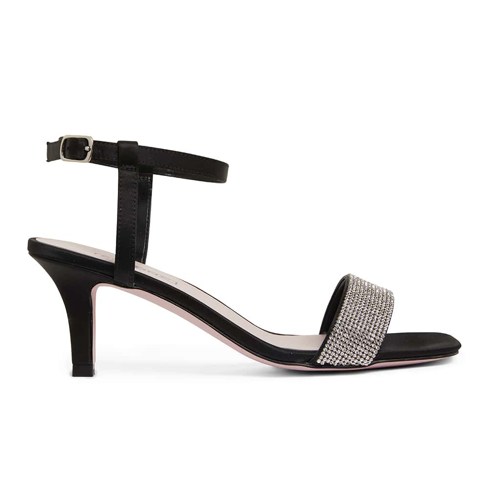 Icon Heel in Black Fabric