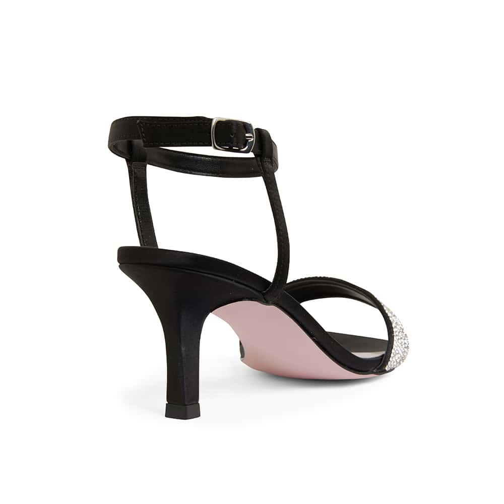 Icon Heel in Black Fabric