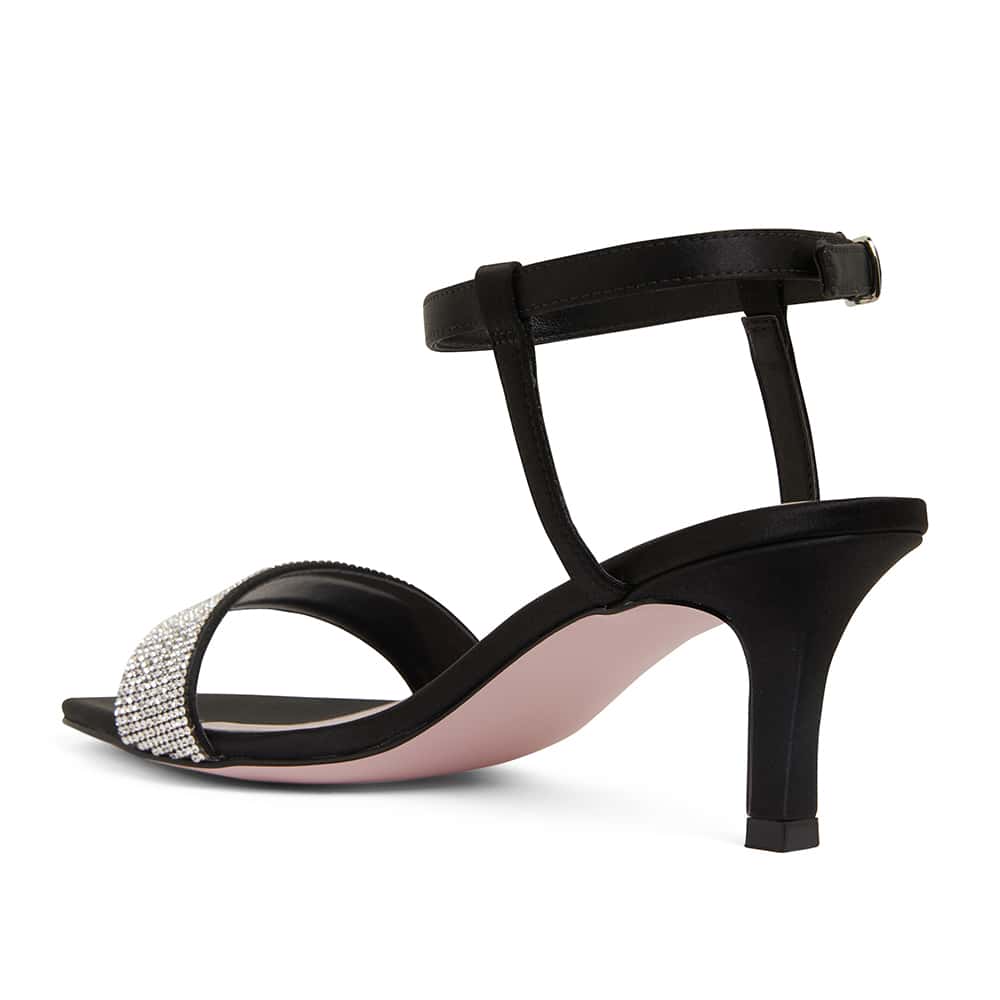 Icon Heel in Black Fabric