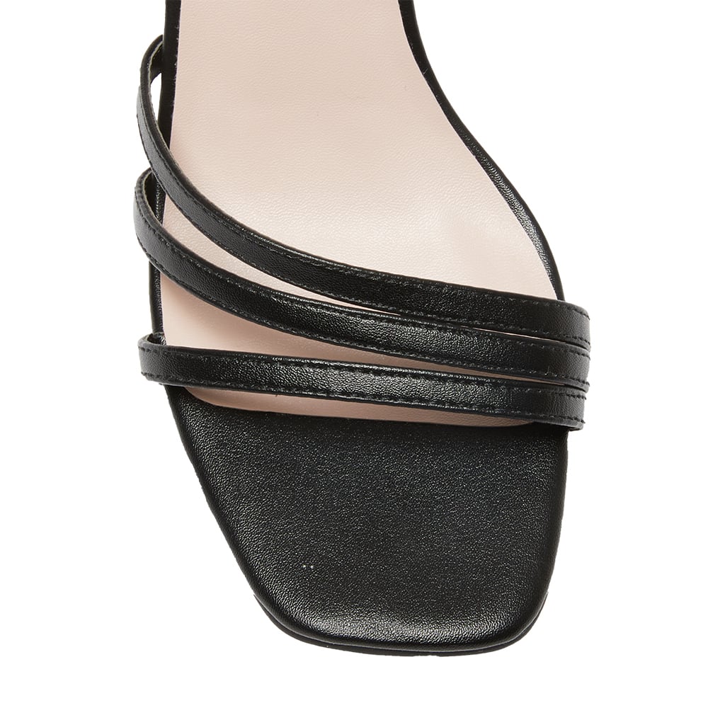 Lara Heel in Black Smooth