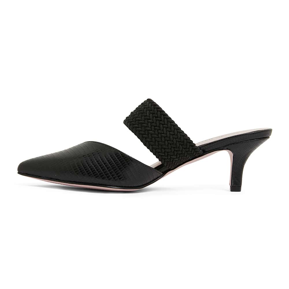 Vixen Heel in Black Leather| Pink Inc | Shoe HQ