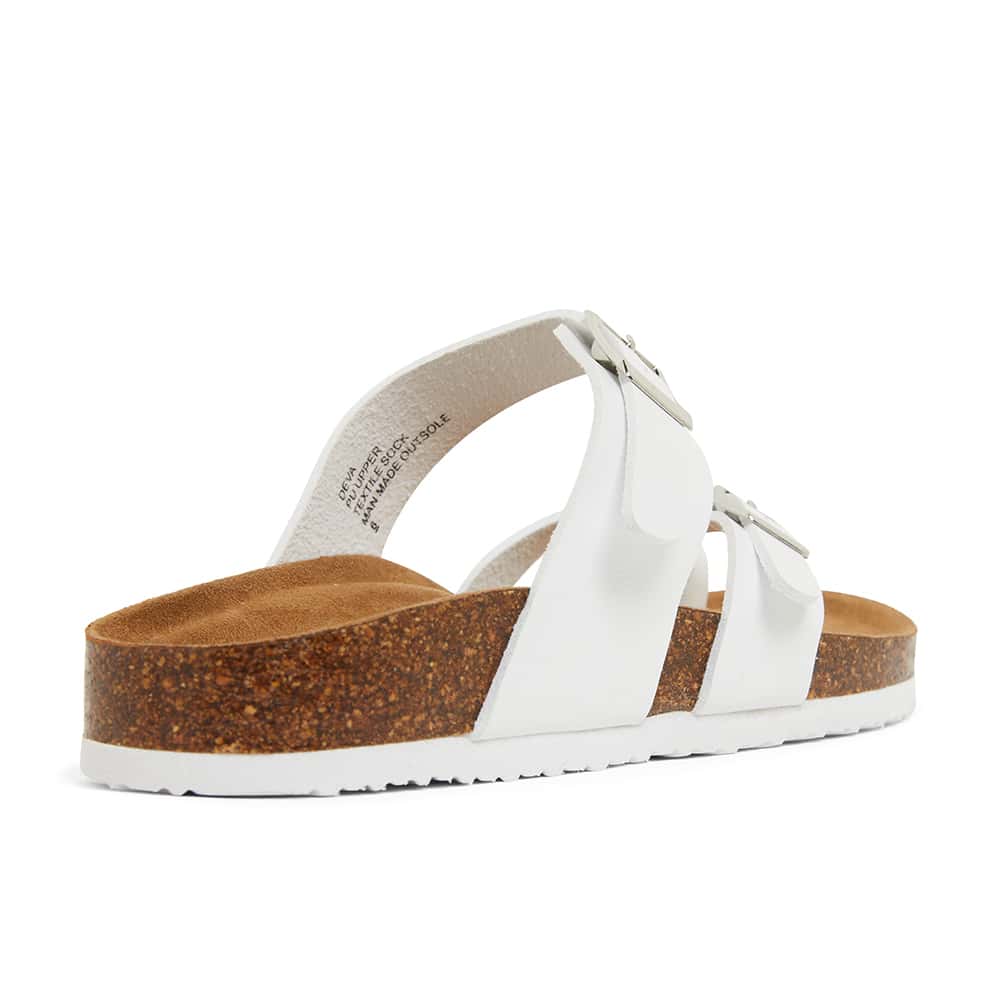 Deva Sandal in White Smooth | Ravella | Shoe HQ