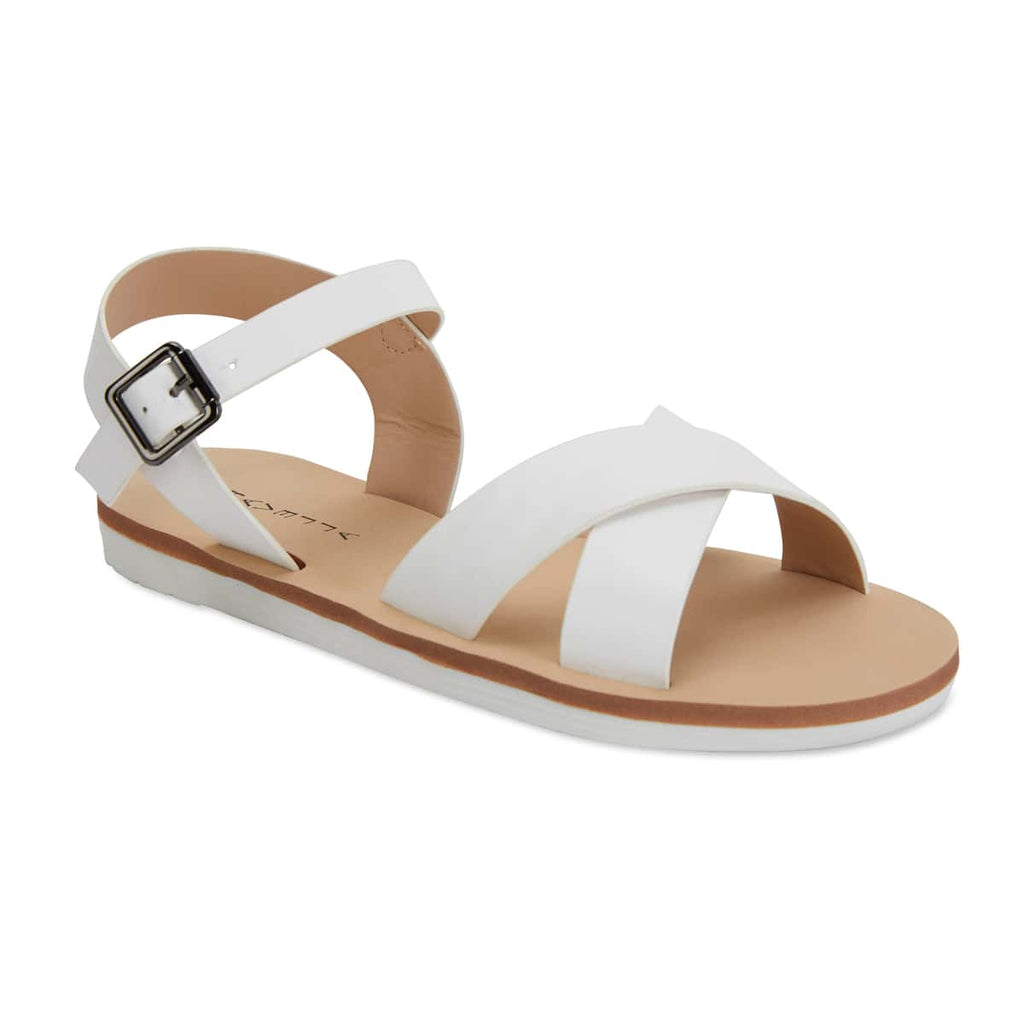 Diane Sandal in White Smooth | Ravella | Shoe HQ