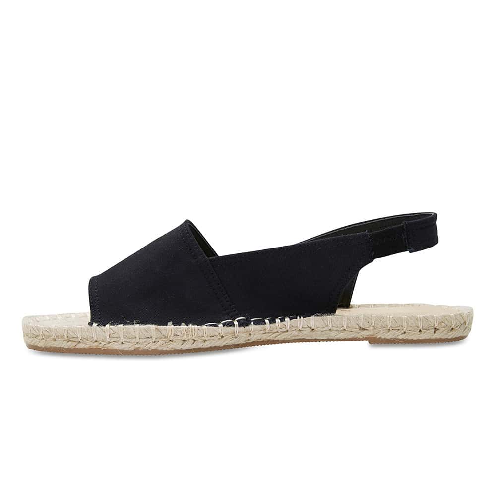 Elvira Espadrille in Black Canvas