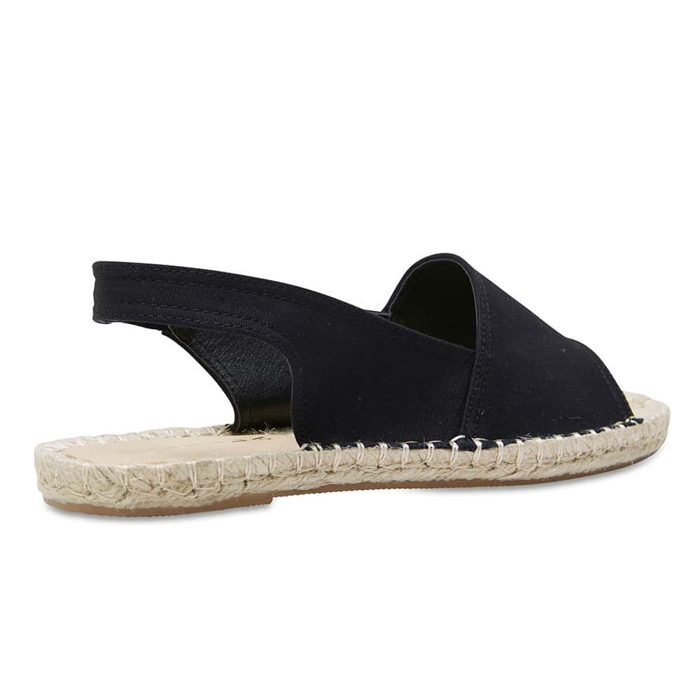 Elvira Espadrille in Black Canvas