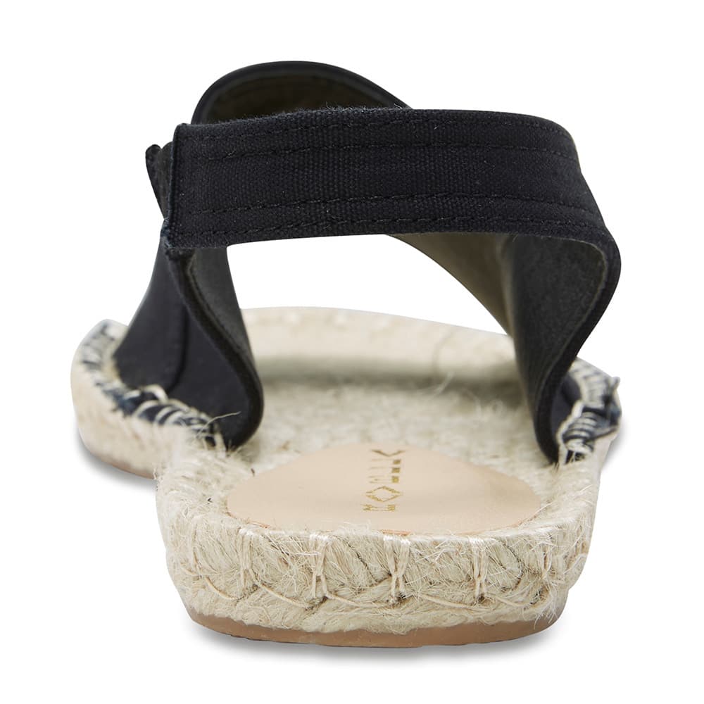 Elvira Espadrille in Black Canvas