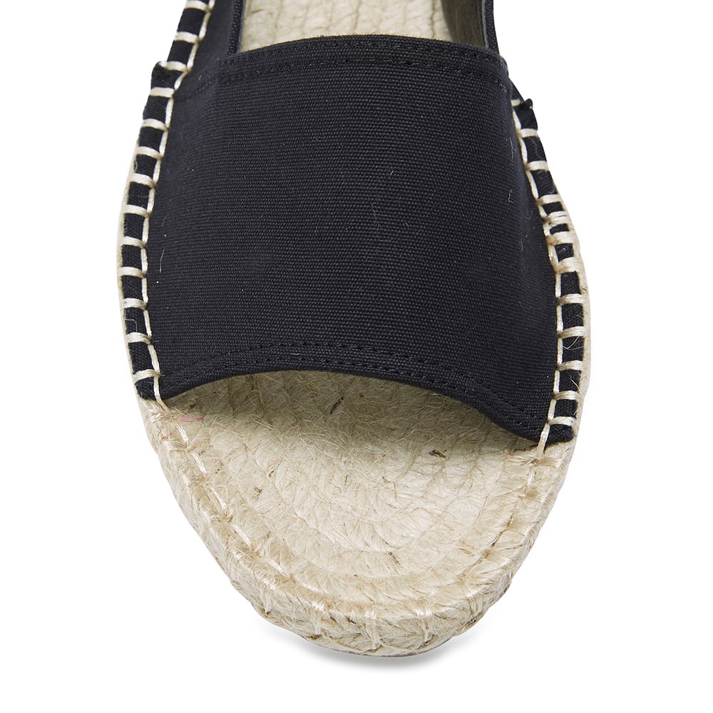 Elvira Espadrille in Black Canvas