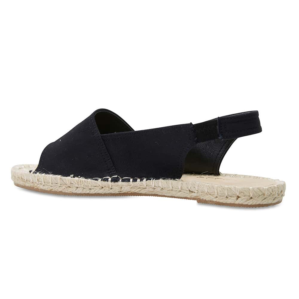 Elvira Espadrille in Black Canvas