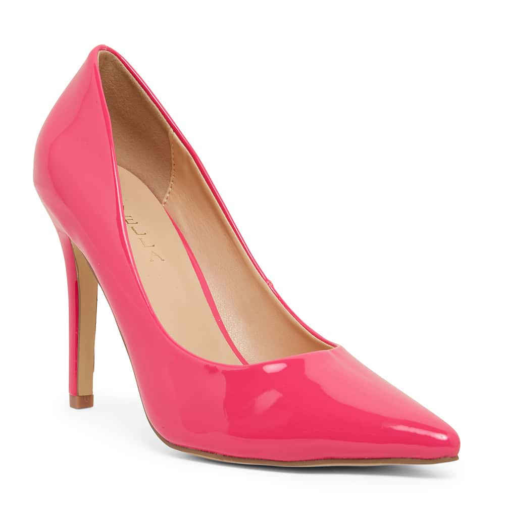 Pink patent 2025 court shoes