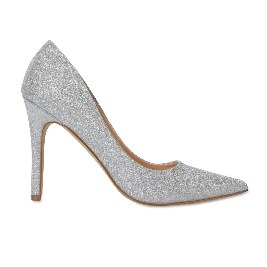 Harbour Heel in Silver Glitter | Ravella | Shoe HQ