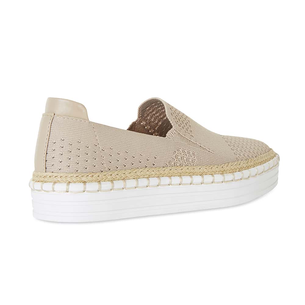 Heart Sneaker in Natural Fabric