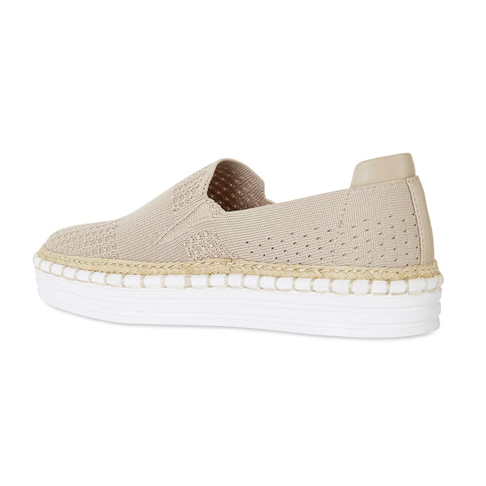 Heart Sneaker in Natural Fabric