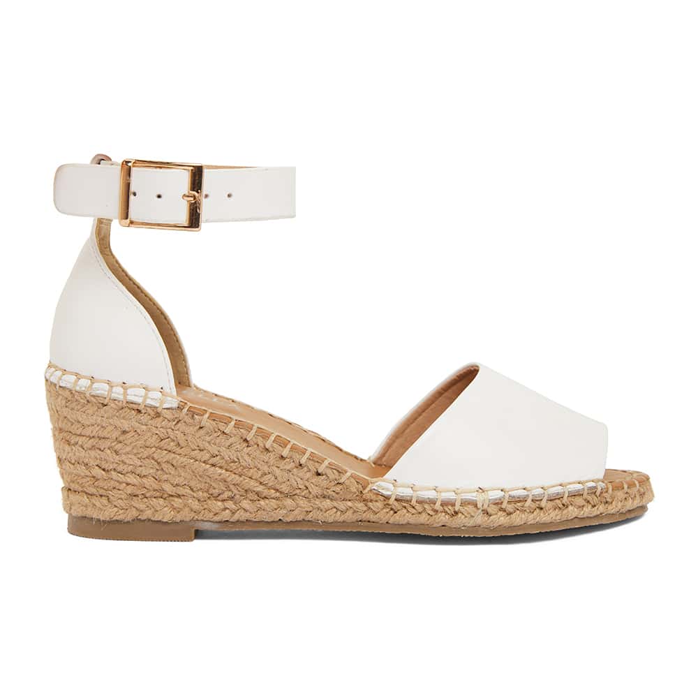 Henley Espadrille in White Leather | Ravella | Shoe HQ