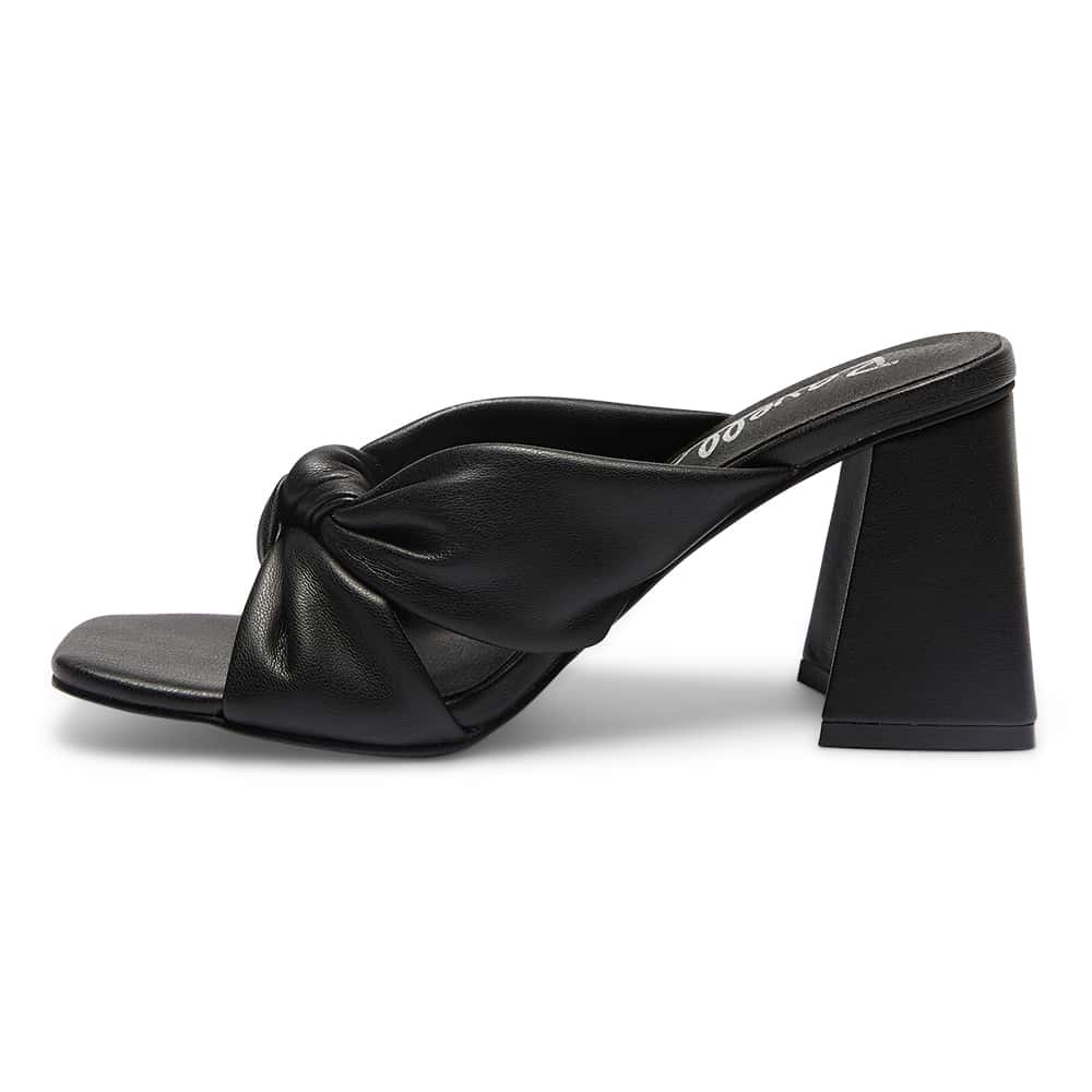 Imitate Heel in Black Smooth