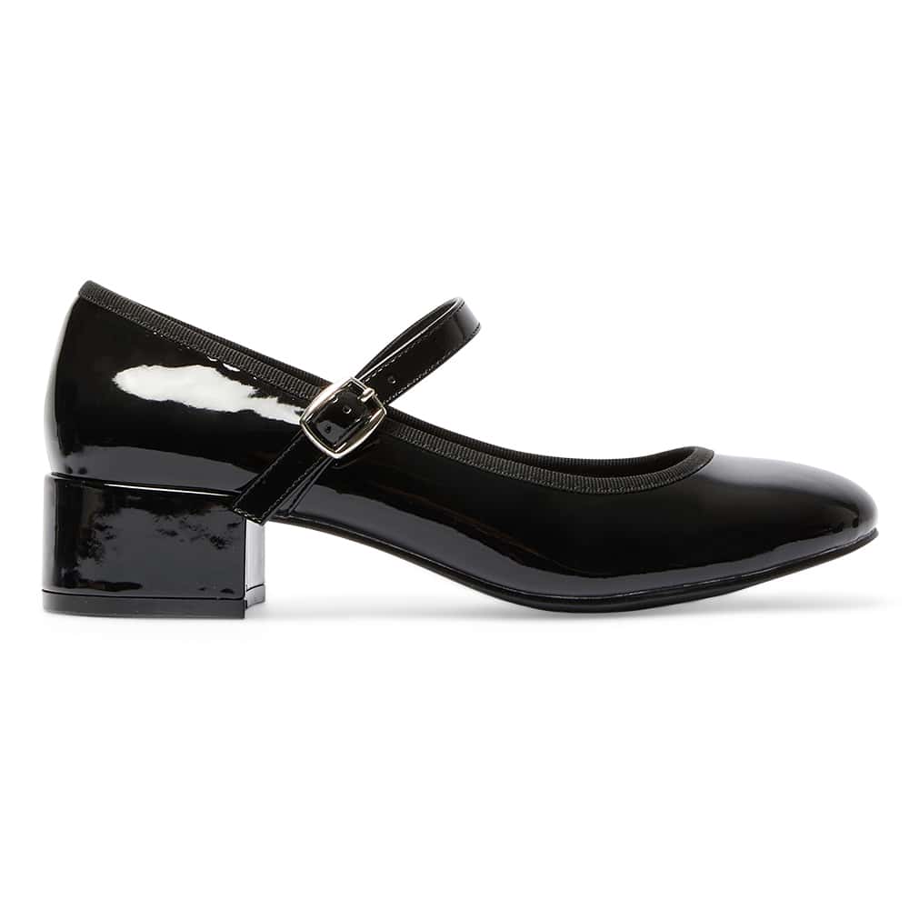 Juliet Heel in Black Patent