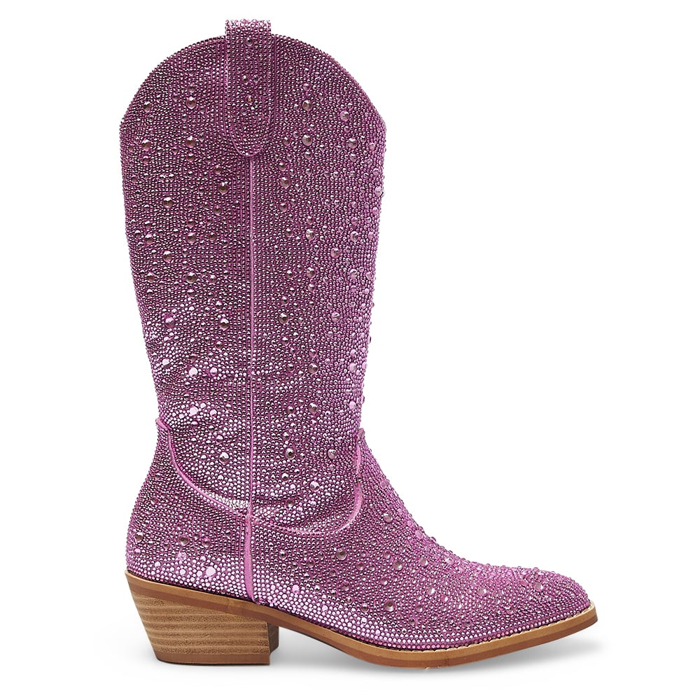 Pink rhinestone cowboy boots best sale