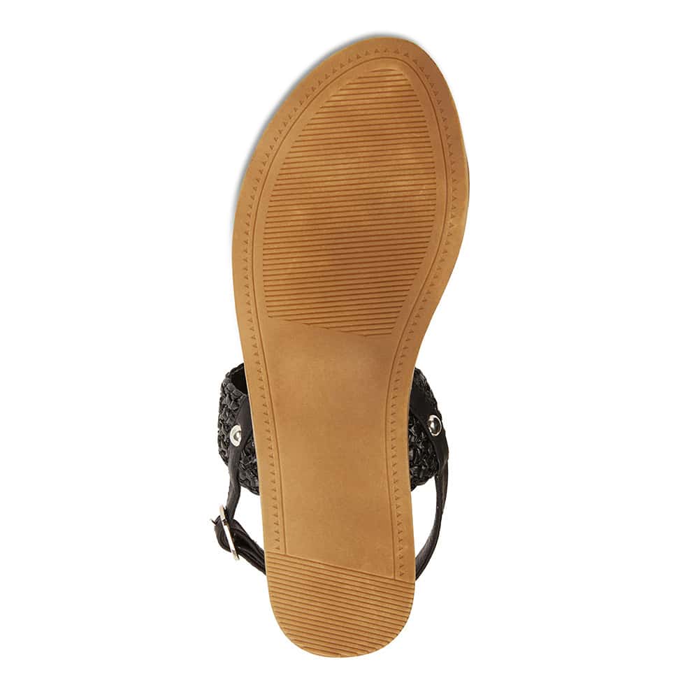 Racer Sandal in Black Smooth Smooth