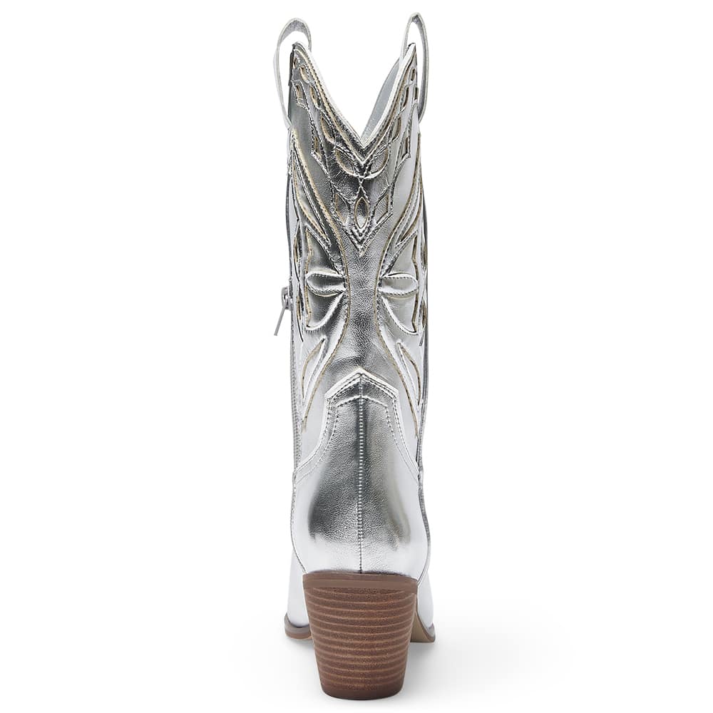 Rodeo Boot in Silver Metallic