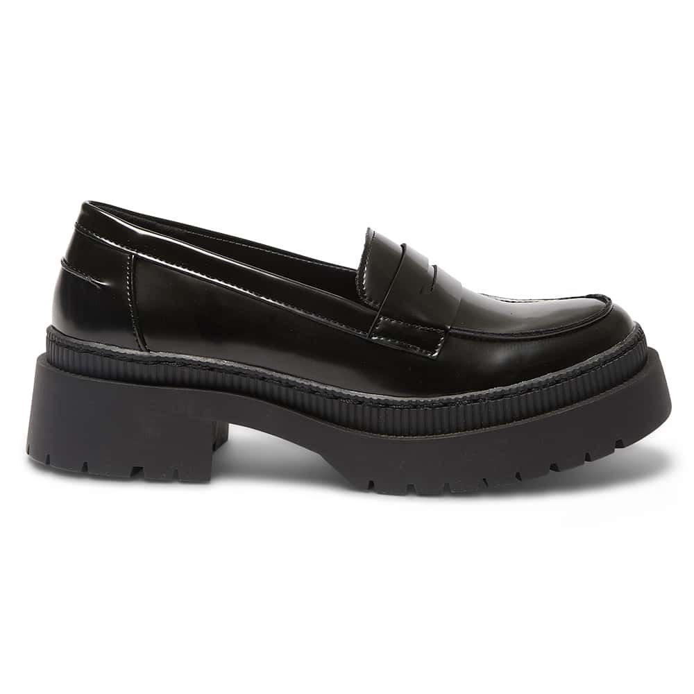 Sawyer Loafer in Black Hi Shine