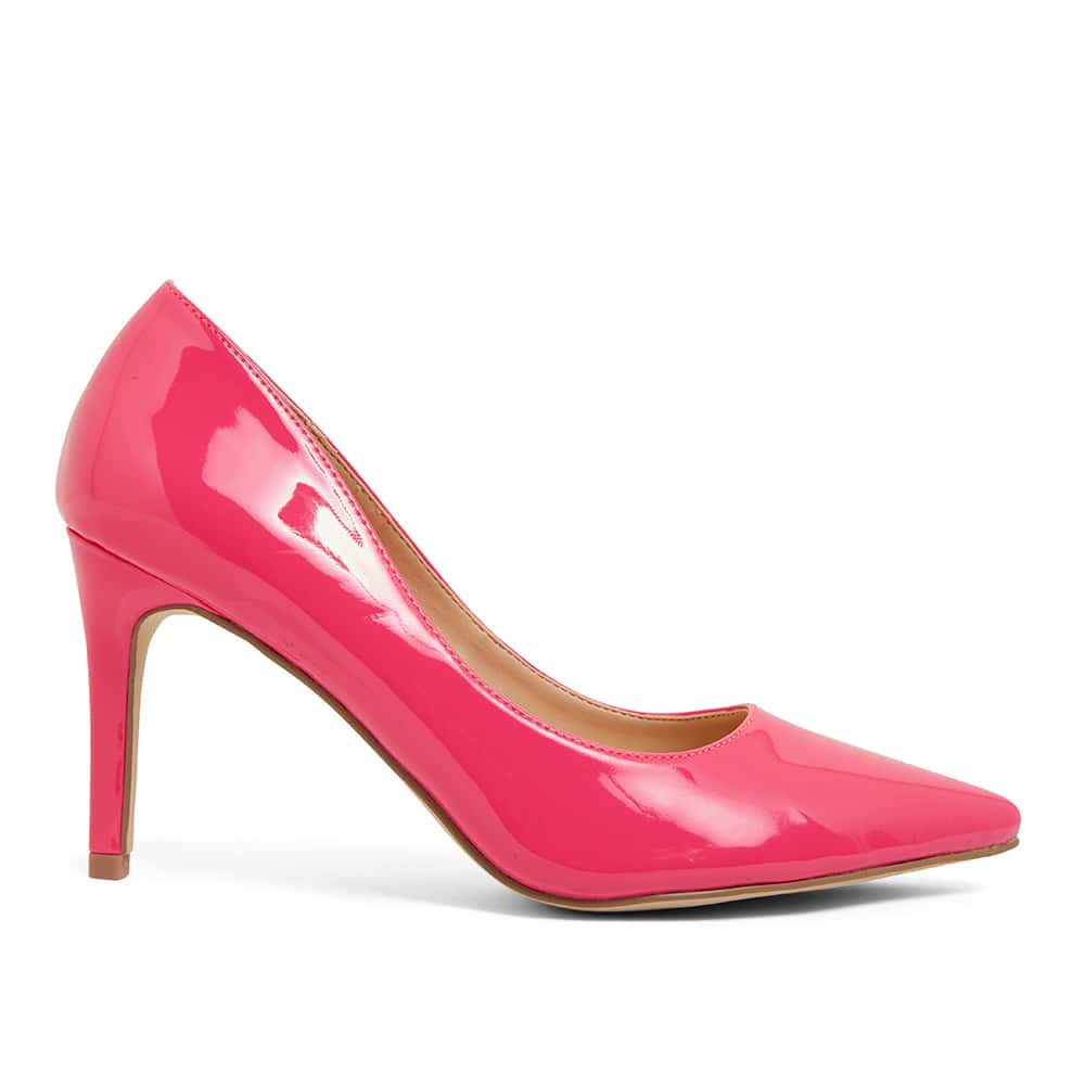 Double Neon Pink Black Gloss High Heel Pumps – Tajna Club