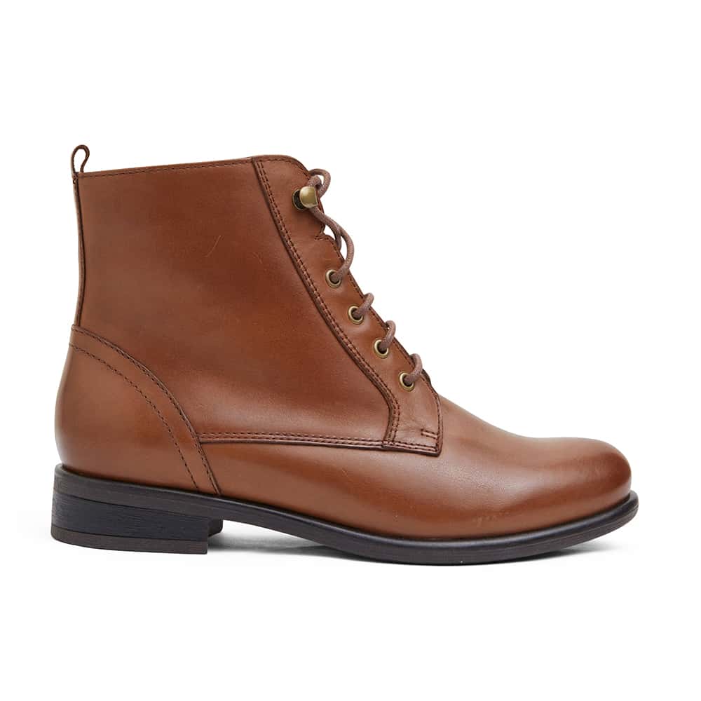 Badge Boot In Mid Brown Leather Sandler Shoe Hq