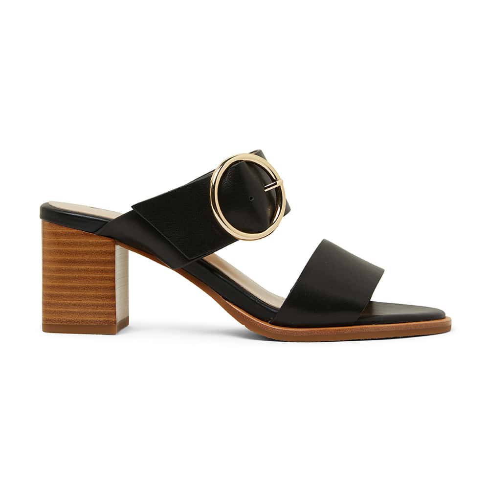 Bali Heel in Black Leather | Sandler | Shoe HQ