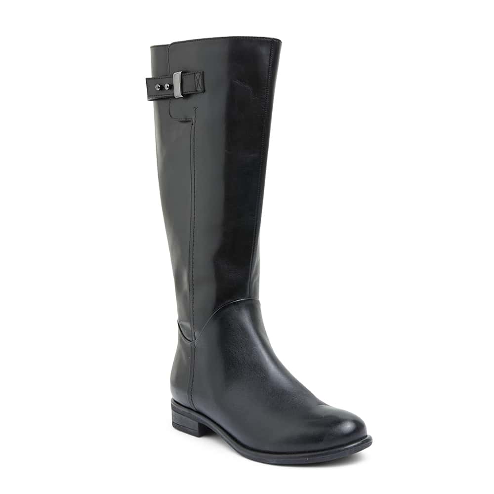 Baxter Long Boot in Black Leather | Sandler | Shoe HQ