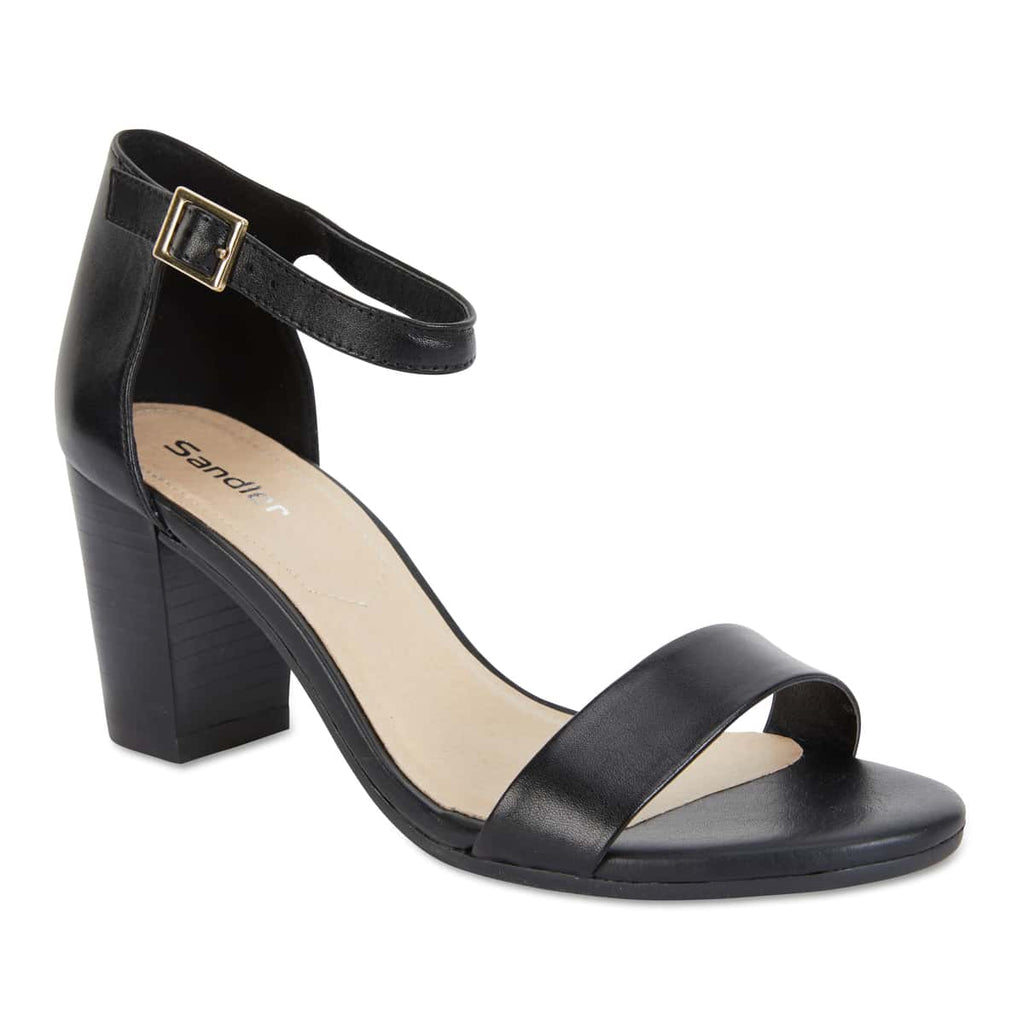 Beyond Heel in Black Leather | Sandler | Shoe HQ