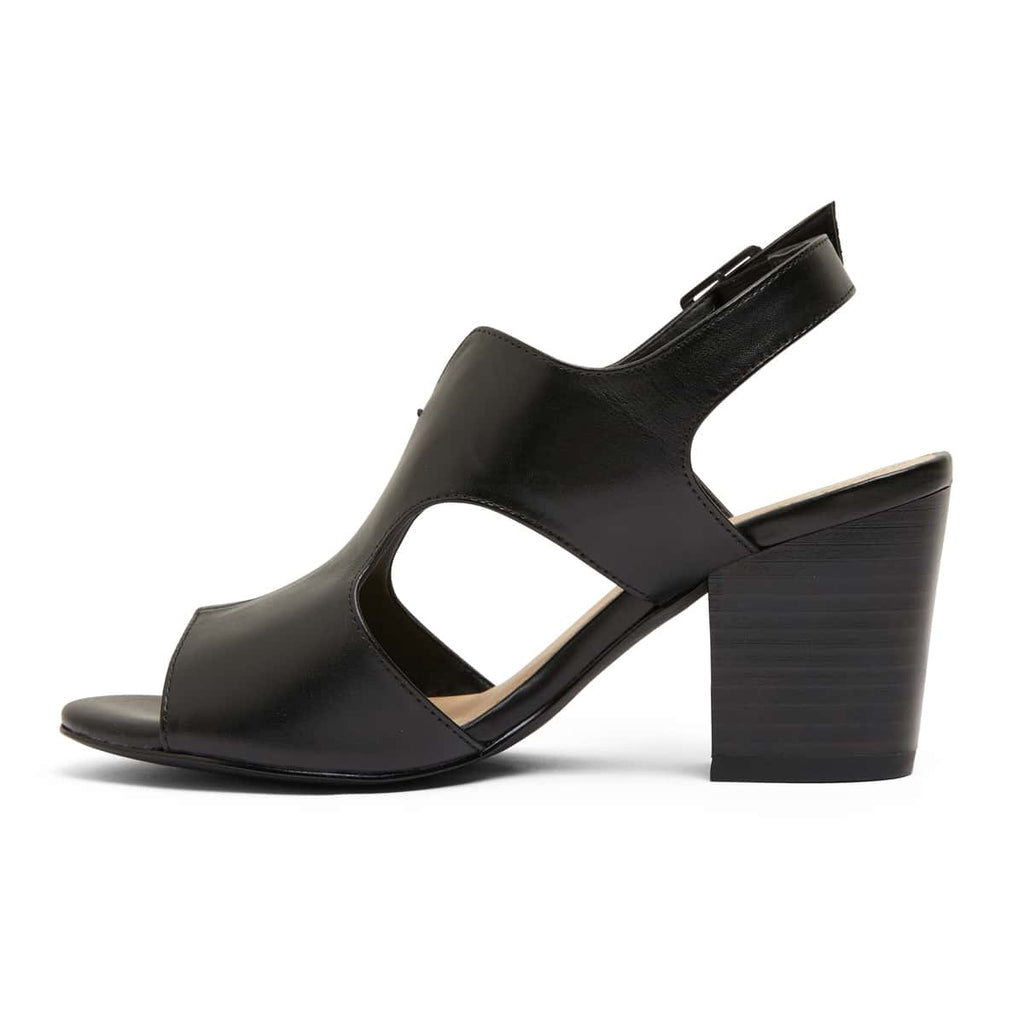 Blaze Heel in Black Leather | Sandler | Shoe HQ