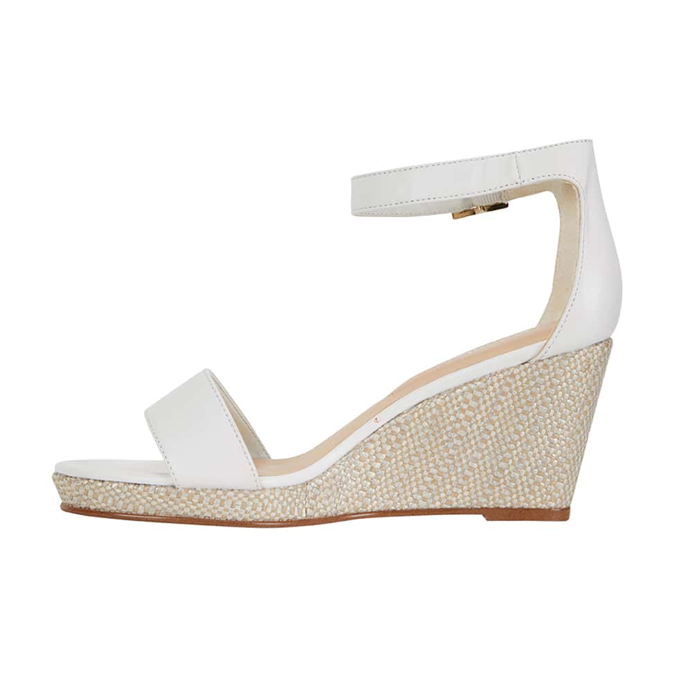 Claudia Heel in White Leather