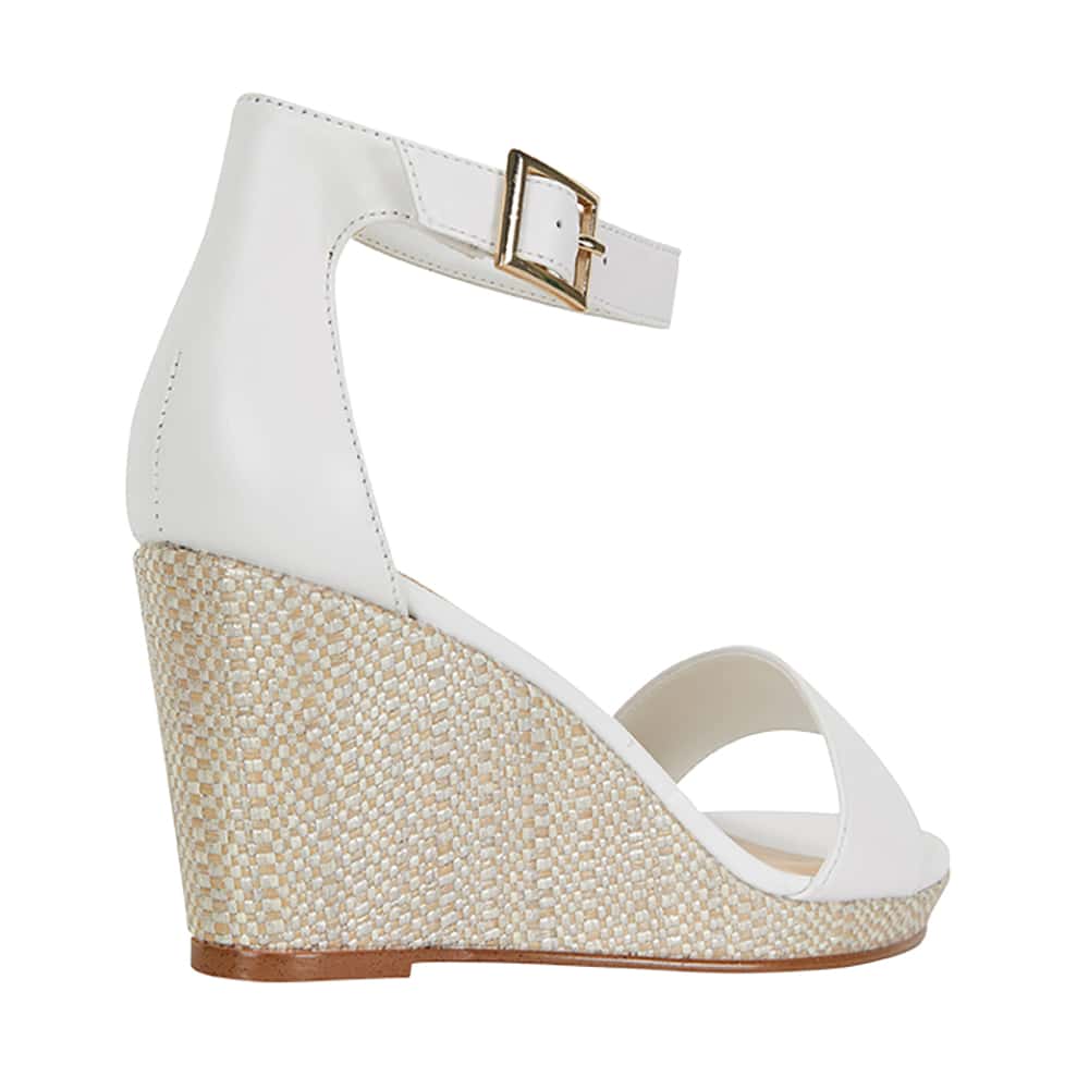 Claudia Heel in White Leather